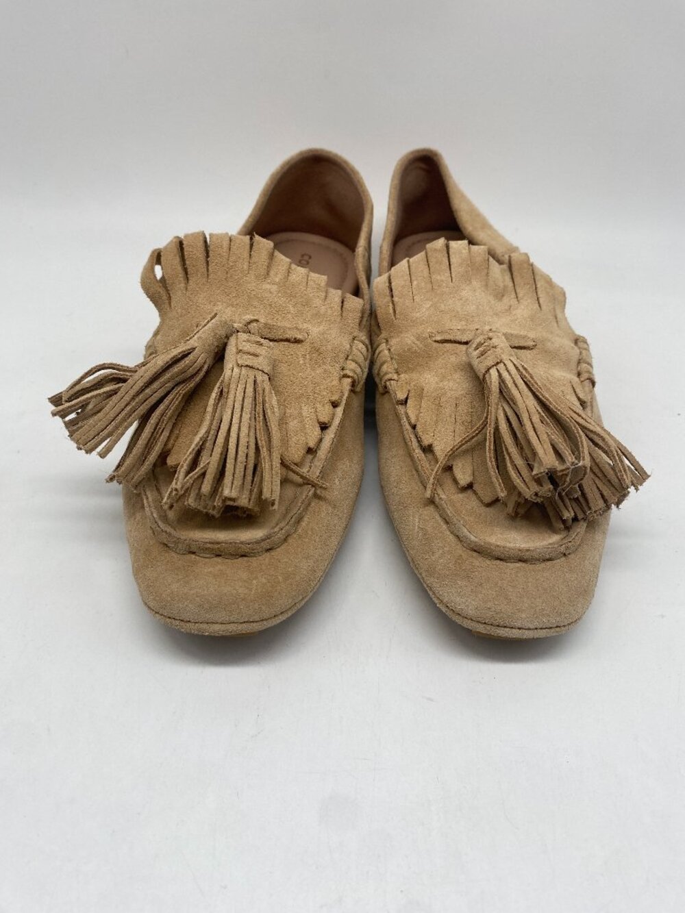 Women's Tan Suede Tassel Loafer Flats